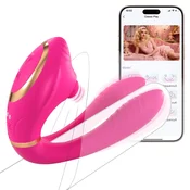 SuperLove Dual Stimulation Couples Wearable Vibrator with App Pink