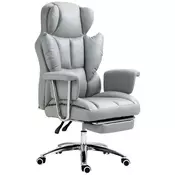 Homestar Pisarna stol z naslonom 74x65x120-128 cm siva