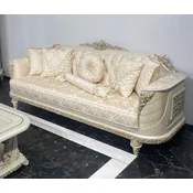 Casa Padrino luxury baroque living room sofa with pattern gold/gray/gold - Handmade baroque style sofa - Luxury living room furniture in baroque style - Baroque furniture - Noble & Magnificent