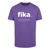Mister Tee Majica Fika lila/bela