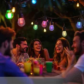 Calex LED svetlobna veriga Vibey, dolžina 10 m, daljinski upravljalnik, - črna, prozorna - Plastika