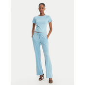 Juicy Couture Majica Baby JCWCT126317 Svetlo modra Slim Fit