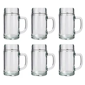 ich-zapfe Pivski kozarec, pivski vrč, Maß vrč, pivski vrč 6-delni set, Styria - 1 liter, (5000009107)
