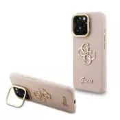 GUESS Cam Stand GUHCP15XPCS4GSP ovitek za iPhone 15 Pro Max s stojalom - roza