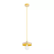 Lestenec na kablu LARSO 1xE27/15W/230V rumen/bež