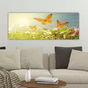 Wallity Dekorativna slika na platnu, 30x80cm, Šarena