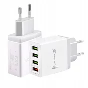 shumee Polnilnik 4xUSB Quick Charge 3.0 QC 3.1A 18W - BEL