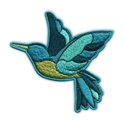 shumee Našitek Bird - kolibri desni - likalnik/termo zapečatena podlaga - vezen našitek/značka/emblem