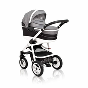 Coto Baby Otroški voziček Aprilia 3v1 – len črno siv