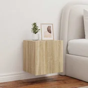 Vidaxl vidaXL Stenske TV omarice z LED-sijalko, 2 kosa, hrast sonoma, 40,5 x 35 x 40 cm