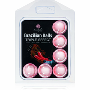 Secret play Brazilian 6 Balls Set Triple Effect ulje za masažu 24 g