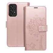 shumee Ovitek Mezzo Book za Samsung A33 5G, roza zlato drevo