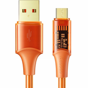 Mcdodo Telefonski kabel, močan, zelo hiter, micro USB, QC 4.0, 3A, 1,8 m, oranžen, Mcdodo CA-2103