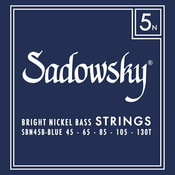 Sadowsky Blue Label Bass String Set Taperwound - 5 String Nickel 45-130