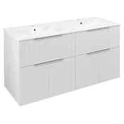 SAPHO Eleganten Duo CIRASA – Stenska Kopalniška Omarica, 118,4x64x46cm, Bela Mat