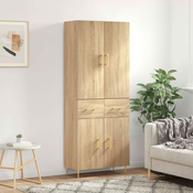 Greatstore Visoka komoda sonoma hrast 69,5x34x180 cm inženirski les