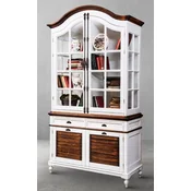 Casa Padrino luxury country style cabinet antique white/brown 140 x 51.5 x H. 246.5 cm - Country style dining room cabinet - Country style showcase - Country style dining room furniture