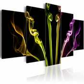 Slika - Multicolored streaks - 5 pieces 200x100