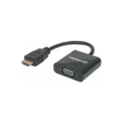 MANHATTAN Manhattan 151467 HDMI / VGA adapter [1x moški konektor HDMI - 1x ženski konektor VGA] črna  0.26 m, (20427470)