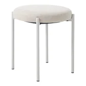 Kremno bel kovinski stolček Pelican – Unique Furniture