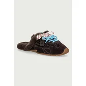 Nokwol copati ženski usnjeni Atlas Mule Brown Suede