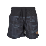 Urban Classics Kratke kopalne hlače Block Swim, modra