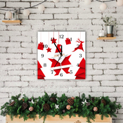 tulup.si Steklena ura Božična darila Santa Claus Črne kazalke 30x30 cm