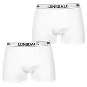 shumee Lonsdale, 2-pak moških spodnjic, bele barve, velikost M