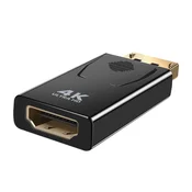 LINQ LinQ, Video adapter DisplayPort moški na HDMI ženski 4K Ultra HD kompakten, Črna, (5000220221)