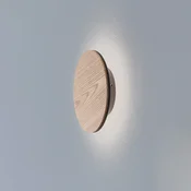 Argon Orios LED stensko svetilo, les, O 20 cm, posredna distribucija - Dnevna soba/jedilnica - Sodobni - svetel les