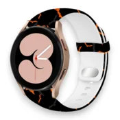 Infostyle Silikonski pašček Halloween za Samsung Galaxy Watch 5/4 (40/44 mm)/ 3 (41mm)/Active 2 (40/44mm) Črna/Netopirji