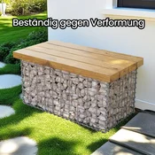 Songmics Gabionska košara 100x50x50 cm srebrna