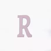 Drveno slovo R roze
