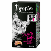 Ekonomično pakiranje Tigeria 24 x 85 g - puretina i losos s batatom i špinatom