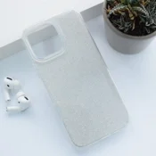 Maska Crystal Dust za iPhone 16 Pro Max srebrna