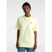 Light Yellow Womens T-Shirt VANS Left Chest Logo Tee EM - Women