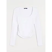 Sinsay - Bluza sa ukrasnim nabiranjem - belo