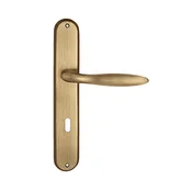 Okovje za vrata TWIN NICOL P 400 (ABR), gonilka desno/krogla, Odprtina za cilindrični vložek PZ, Twin ABR (patinirana medenina), 72 mm