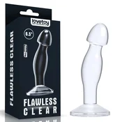Flawless glass butt plug clear 6,5inch
