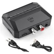 VAORLO Bluetooth 5.3 avdio sprejemnik, RCA (Cinch), 3,5 mm AUX, USB, microSD, NFC, mikrofon, za avto
