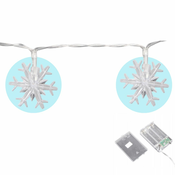 LED snežinke na baterije 20 LED 3m 6500K 2 funkciji
