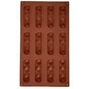 Excellent Houseware Silikonski model za piškote in praline, rjav, 29,5 x 17 x 1,5 cm