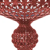 Kartell LED-stoječa svetilka Kabuki, bordo rdeča, 166 cm, z možnostjo zatemnitve - Dnevna soba/jedilnica - Dizajn - burgundsko rdeča - Plastika