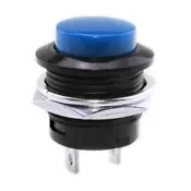 Taster plasticni 3A/250V plavi okrugli, fi=15mm