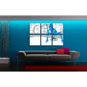 Rucno slikane slike na platnu Pop Art Blue Woman 6-delne 150x100cm ()