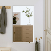Greatstore Stensko ogledalo 50x80 cm steklo pravokotno