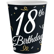 GoDan Papirnati lončki 18. rojstni dan 250ml 6 kosov.
