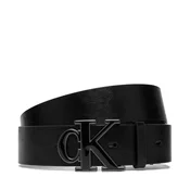 Calvin Klein Pas Ck Enamel Buckle 40Mm LV04D7150G Črna