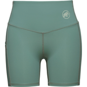 Sportske kratke hlače Mammut Massone za žene, boja: zelena, bez uzorka, visoki struk