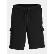 Jack&Jones Junior Športne kratke hlače Bradley 12254213 Črna Regular Fit